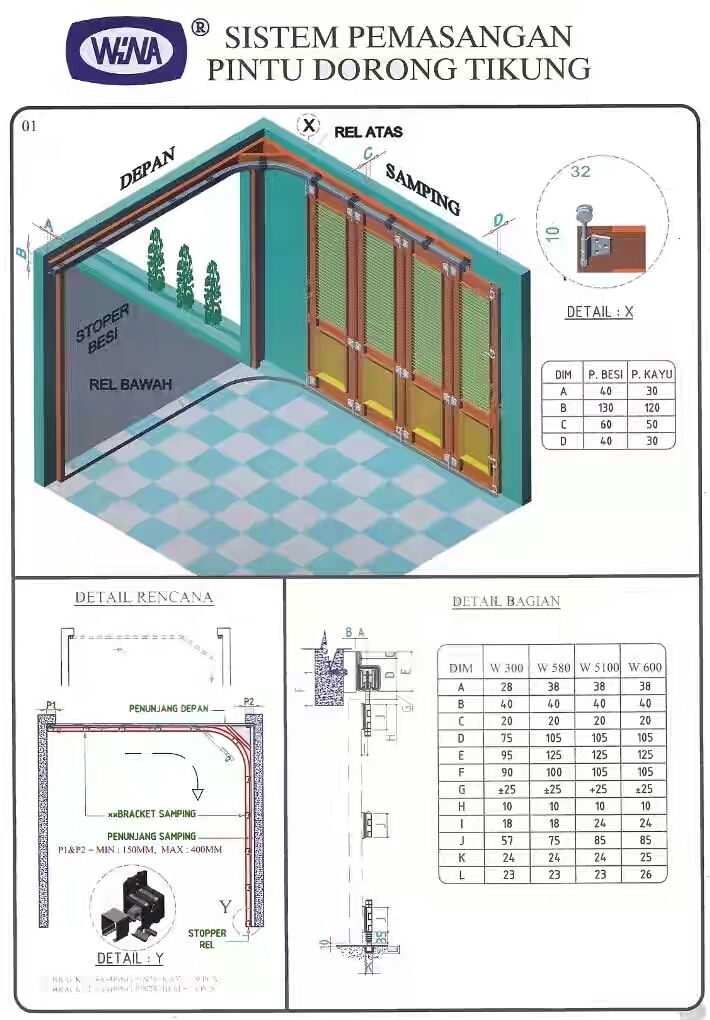pemasangan-rel-pintu-garasi-dorong-tikung